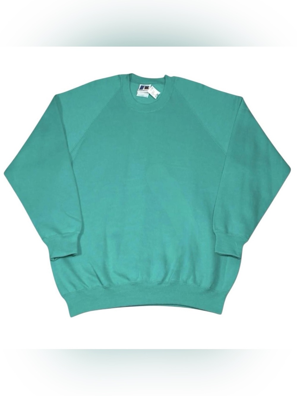 Vintage 90s Russell Athletic Europe Blank Crewneck Sweatshirt Green NWT